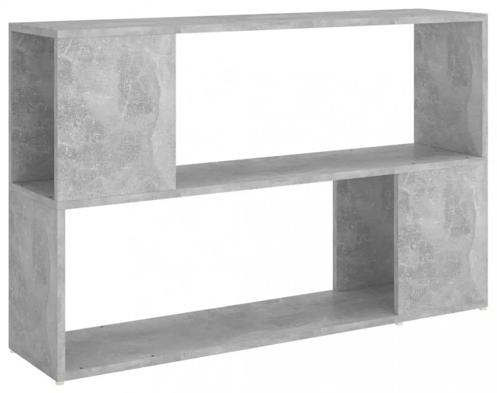 betonszürke szerelt fa könyvszekrény 100 x 24 x 63 cm