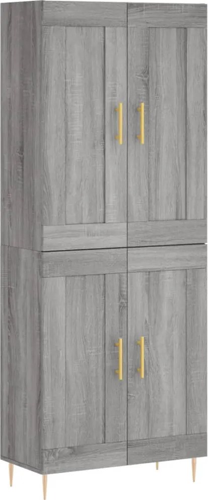 vidaXL szürke sonoma szerelt fa magasszekrény 69,5 x 34 x 180 cm