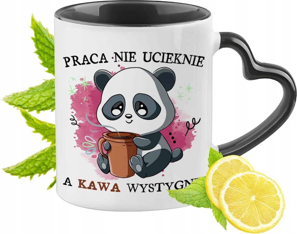 Vicces Bögre Fekete Szív Alakú Füllel Ajándék