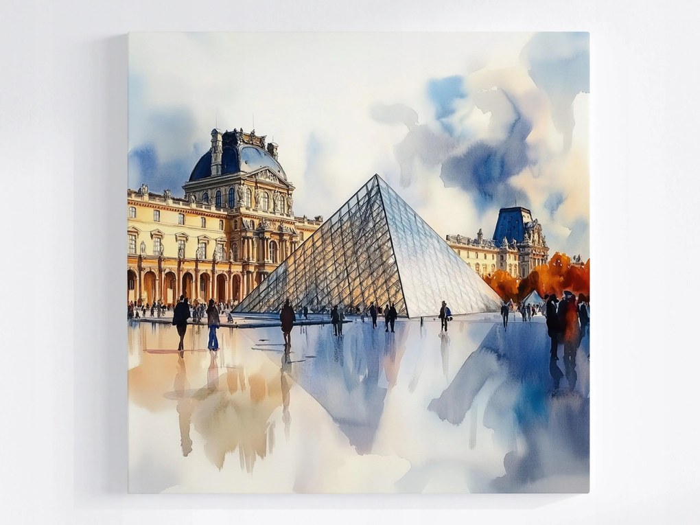 Poszter Kilátás Franciaország Párizs Louvre Palota Múzeum 80x80