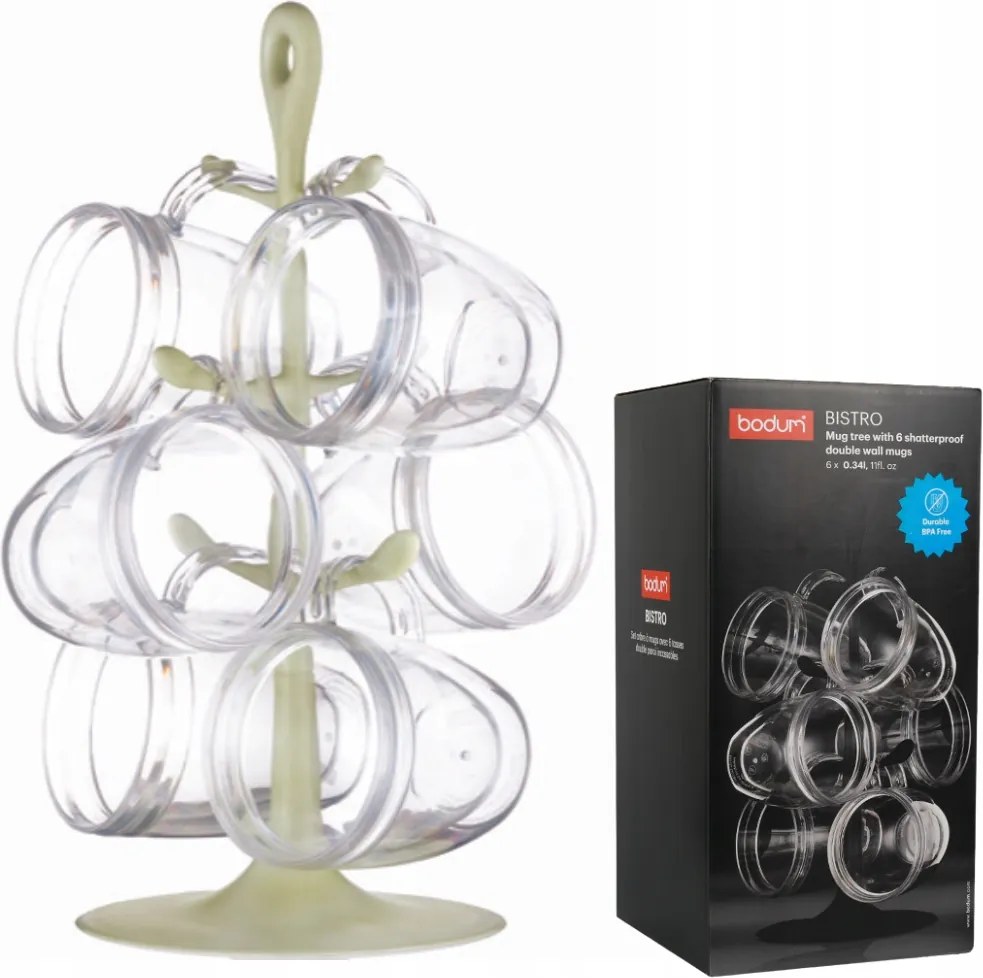 6x Bögre Bodum Dupla Alj 340ML Akasztó Pohártartó Szett Prémium