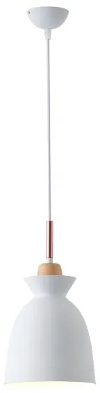 Csillár zsinóron 1xE27/15W/230V fehér átm. 19,5 cm