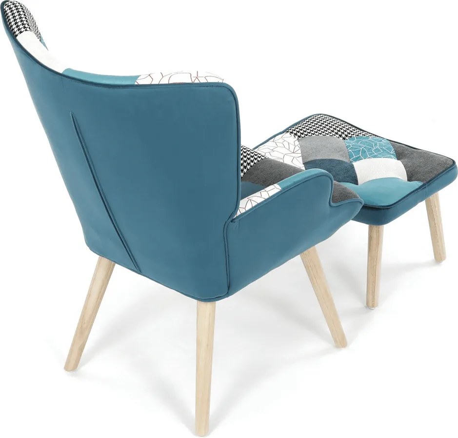 Többszínű relaxfotel, szövet kárpitozással, AK-305B PWBL2
