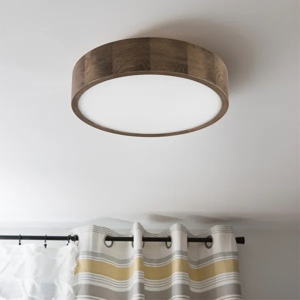 Brilagi - LED mennyezeti lámpa CARVALHO 2xE27/15W/230V tölgy, dió, átm. 37 cm