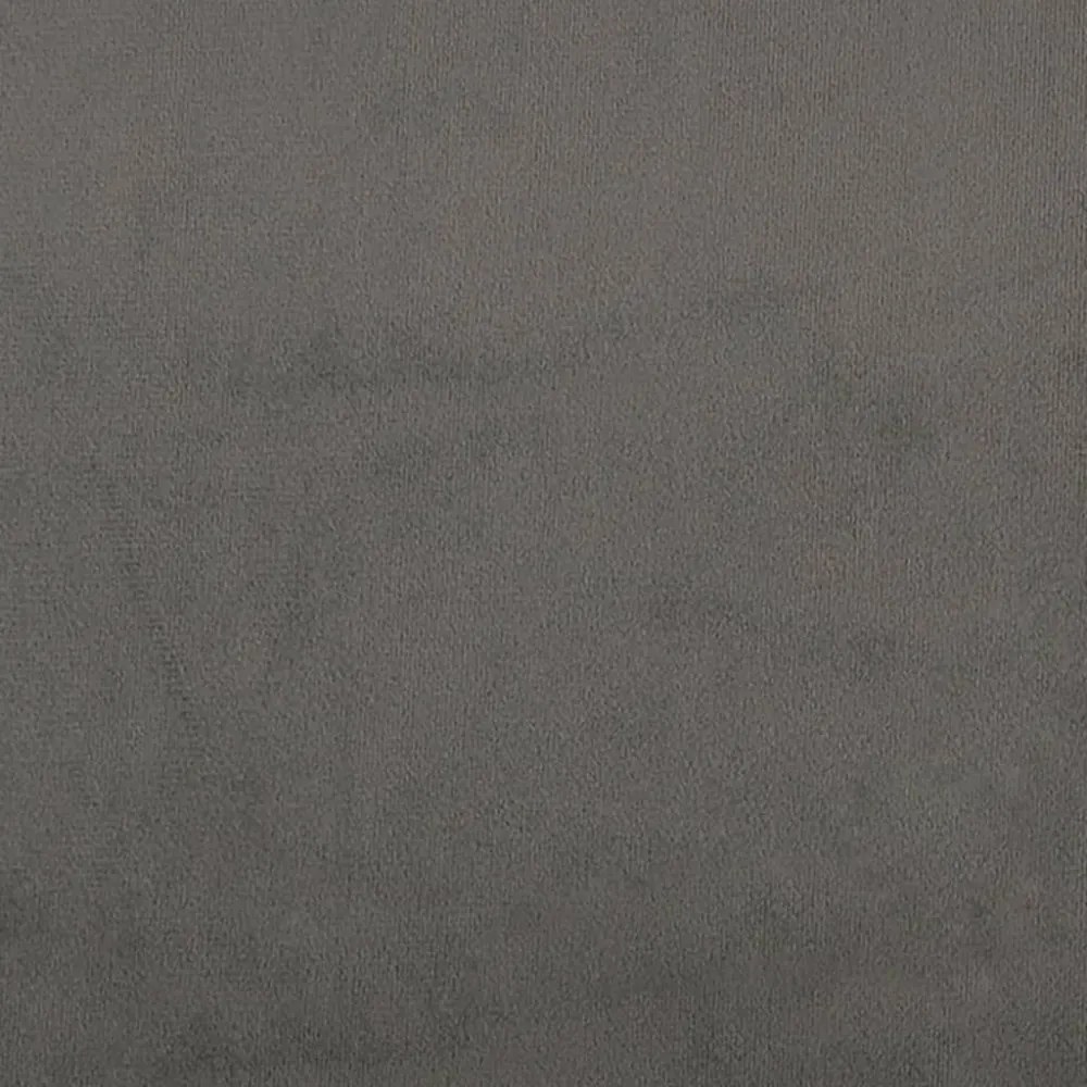 sötétszürke bársony fejtámla 100x5x78/88 cm