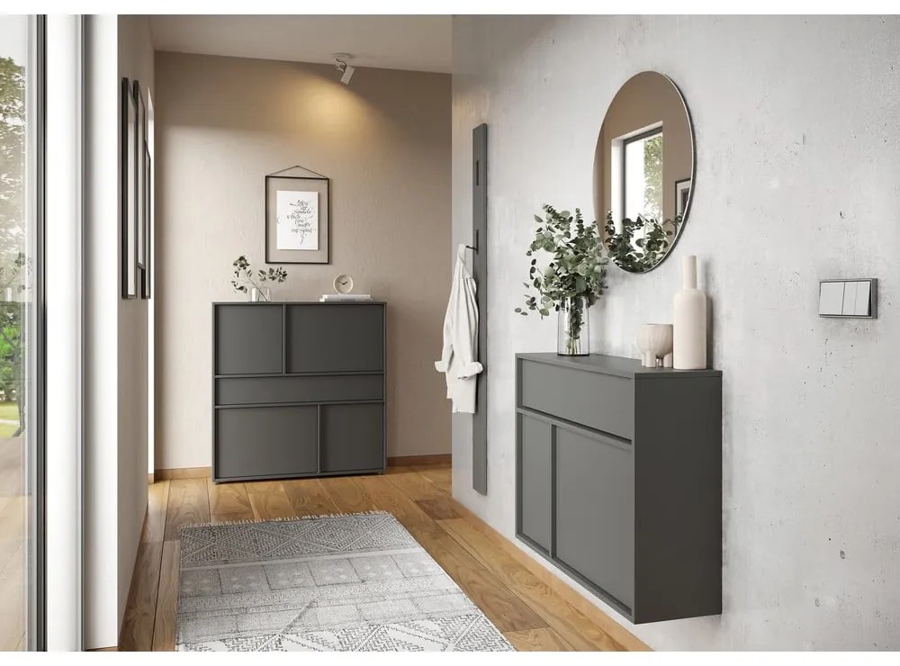 Antracitszürke szekrény 105x108x25 cm Ameca 2.0 – Germania