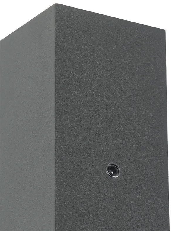 Fali lámpa szürke 2-lámpás IP44 szürkületi érzékelővel - Baleno