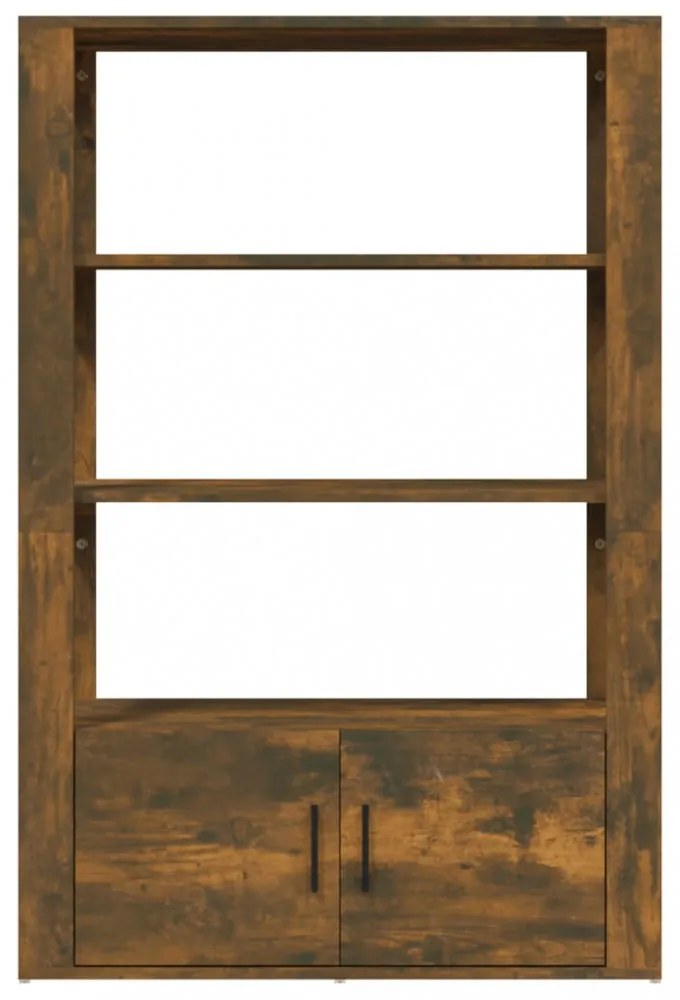 füstös tölgy színű szerelt fa tálalószekrény 80x30x119,5 cm