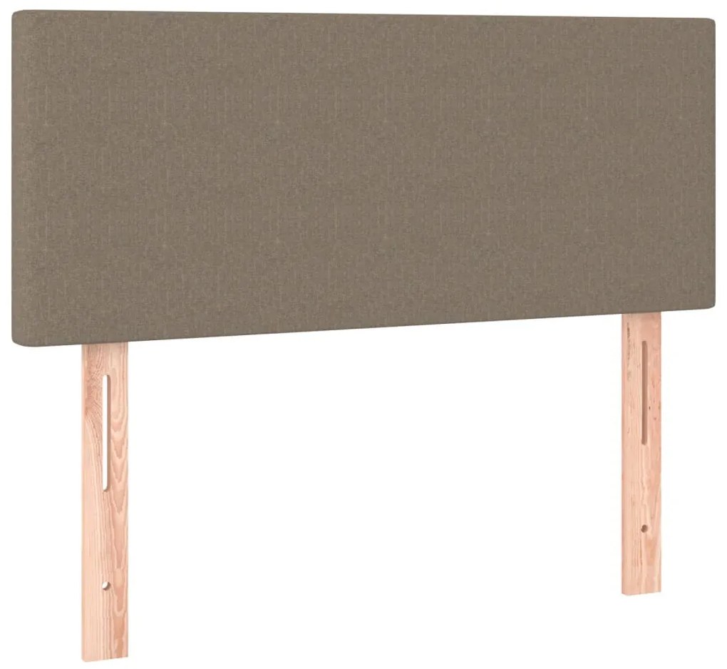 tópszínű szövet rugós és LED-es ágy matraccal 120x190cm