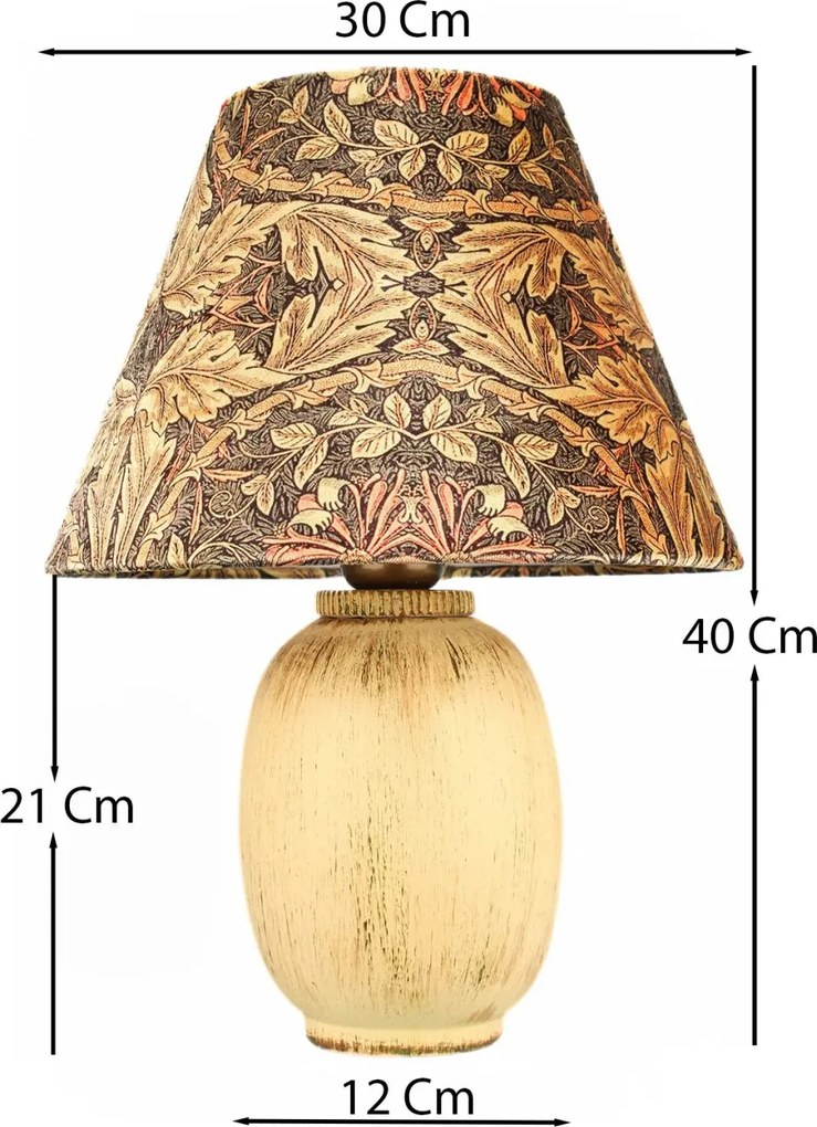 Kerámia éjjeli lámpa, Ø30 cm – BK044