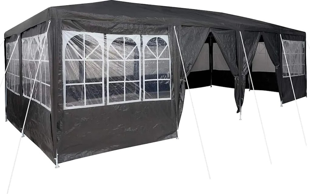 vidaXL Partysátor Antracit 800 x 400 x 266 cm Polietilén