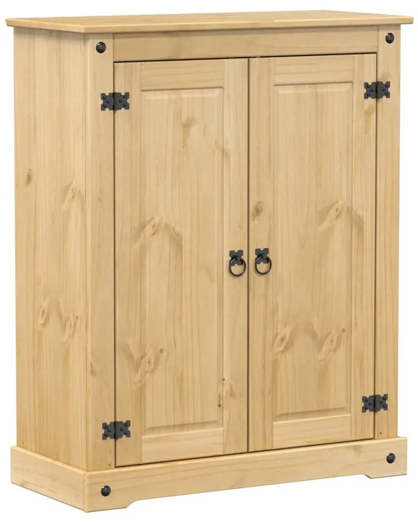 vidaXL Corona tömör fenyőfa cipőszekrény 86 x 38,5 x 108 cm