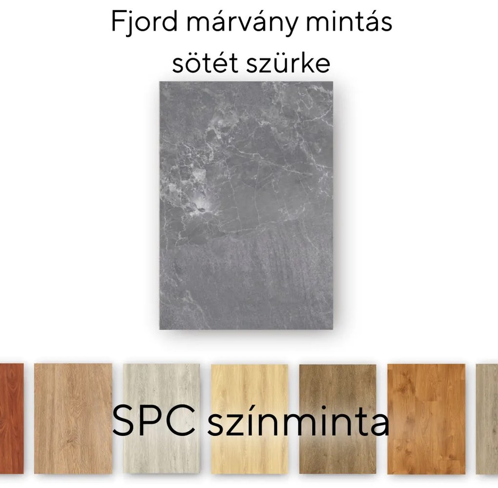 Leziter Fjord márvány mintás sötét szürke Vinyl SPC padló minta/db
