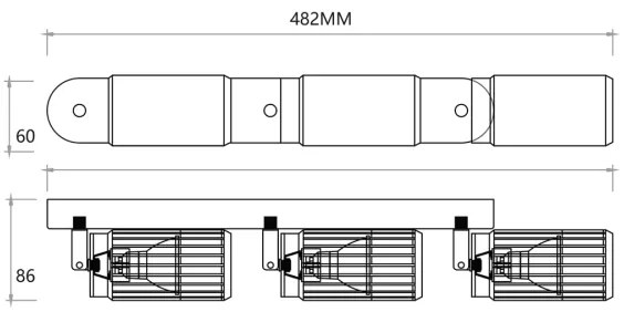 Spotlámpa VERTICAL 3xGU10/8W/230V fekete