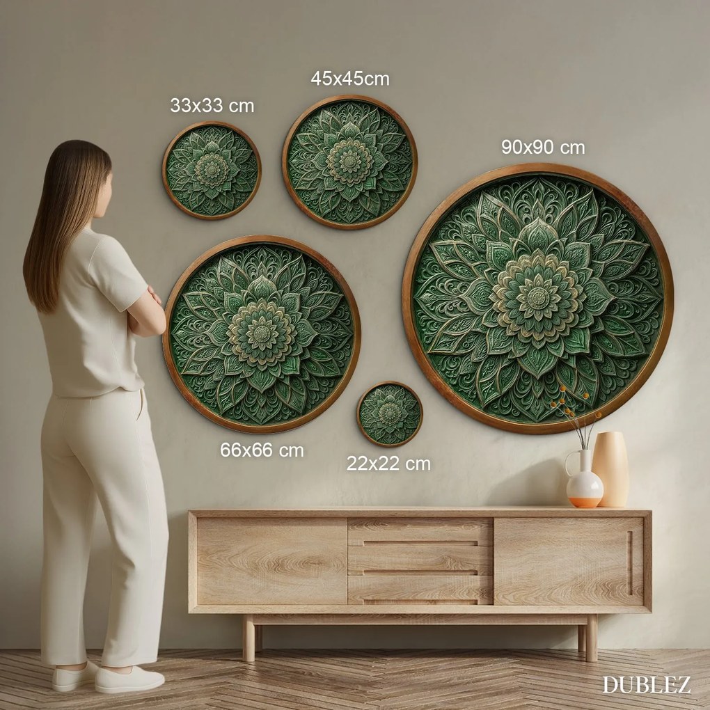 DUBLEZ | Mandala a falra - Smaragd