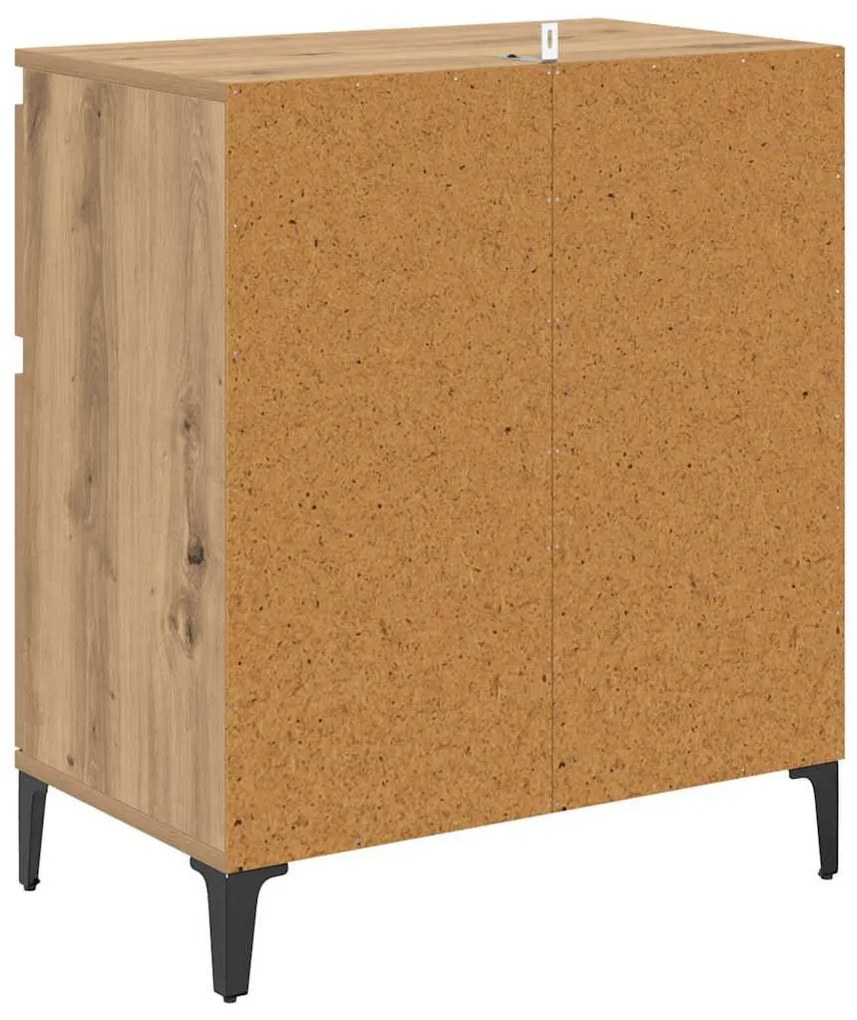 Széf fiókkal Artisan tölgy 60 x 35 x 70 cm Műszaki fa és vas