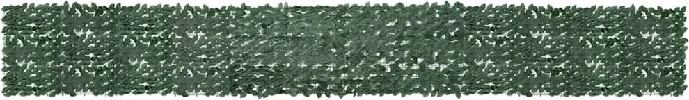 vidaXL sötétzöld leveles erkélyparaván 600 x 75 cm