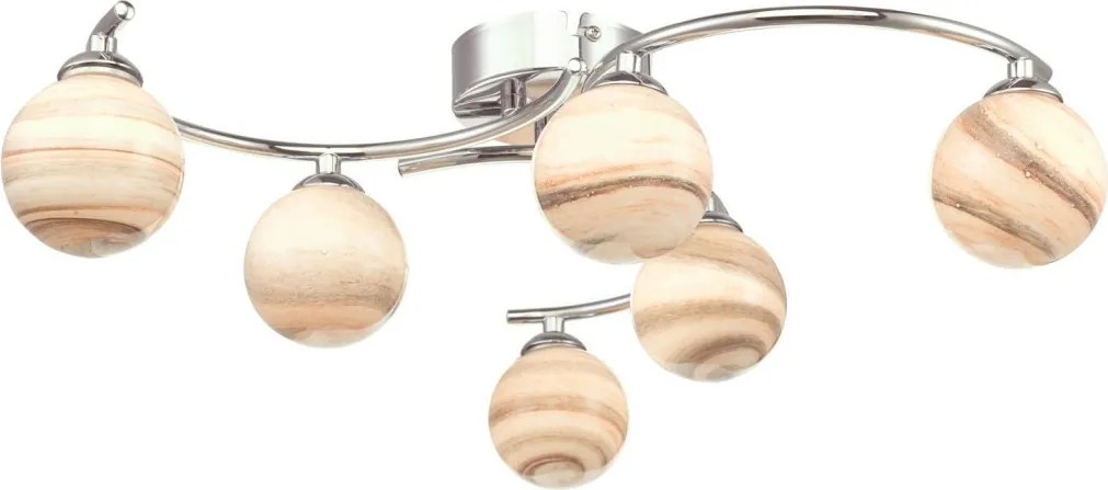 DAR LIGHTING ATI6450-07 ATIYA Mennyezeti Csillár Csiszolt Króm, Sokszínű G9 IP20
