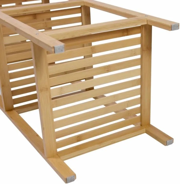 Bambusz polc 5 polc négyzet  alakú 33 x 33 x 146 cm