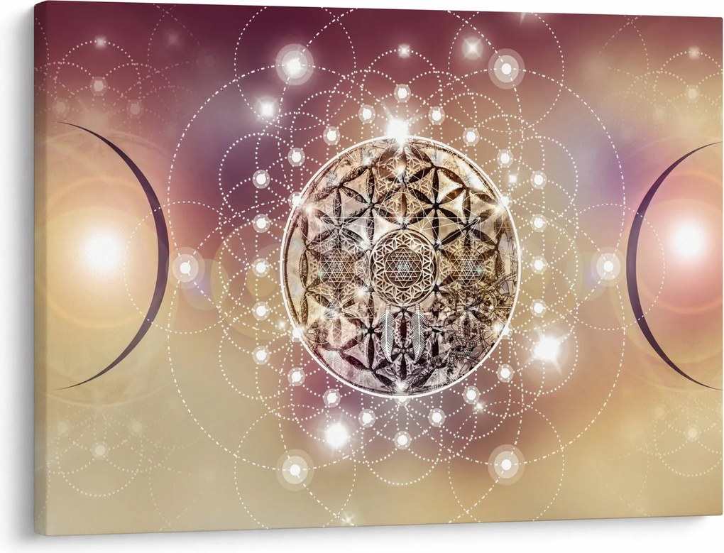 Kép - Mandala elemekkel (70x50 cm)