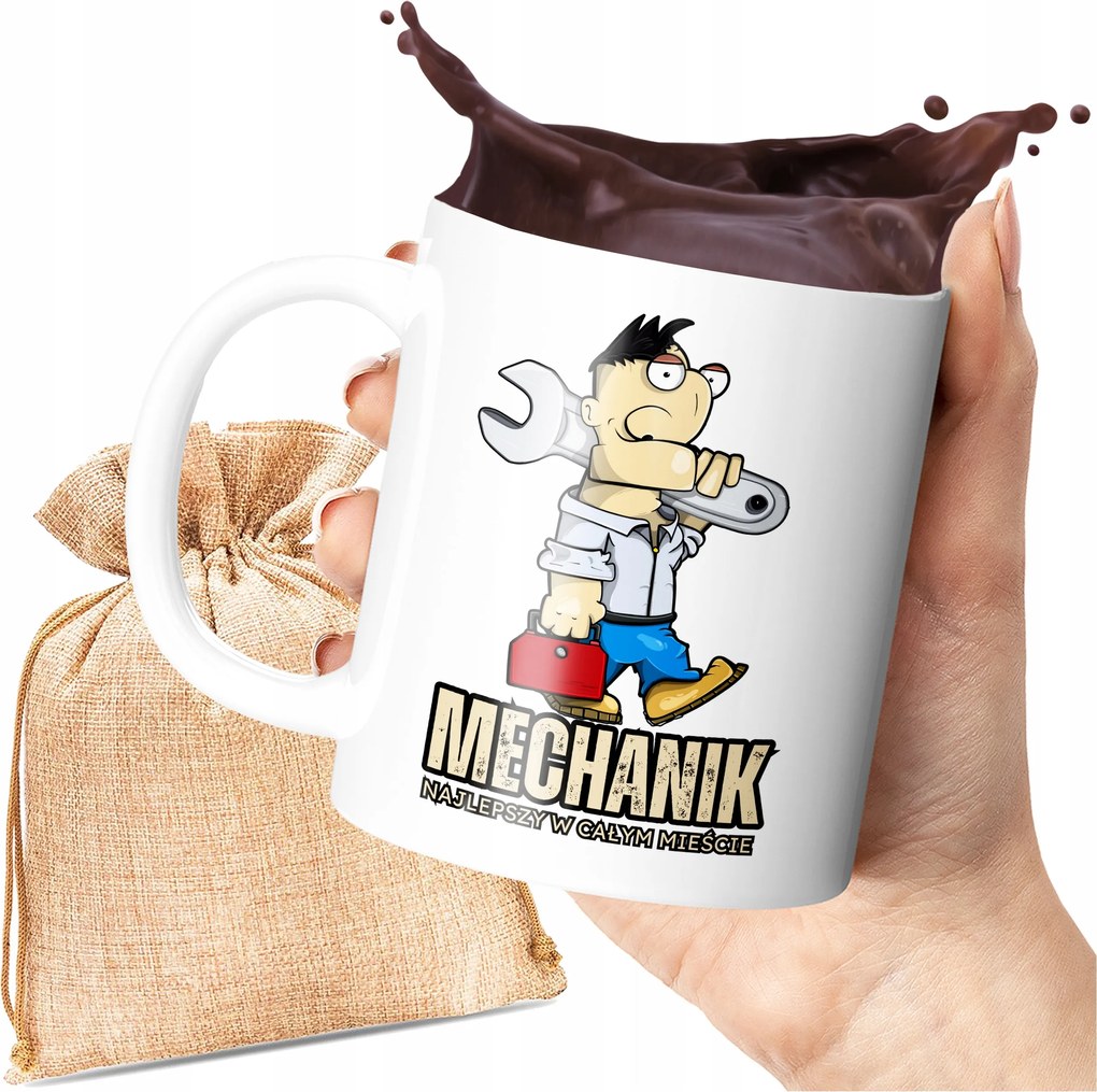 Nyomott Mintás Bögre A Legjobb Szerelő Az Egész Városban 330 ML Ajándék