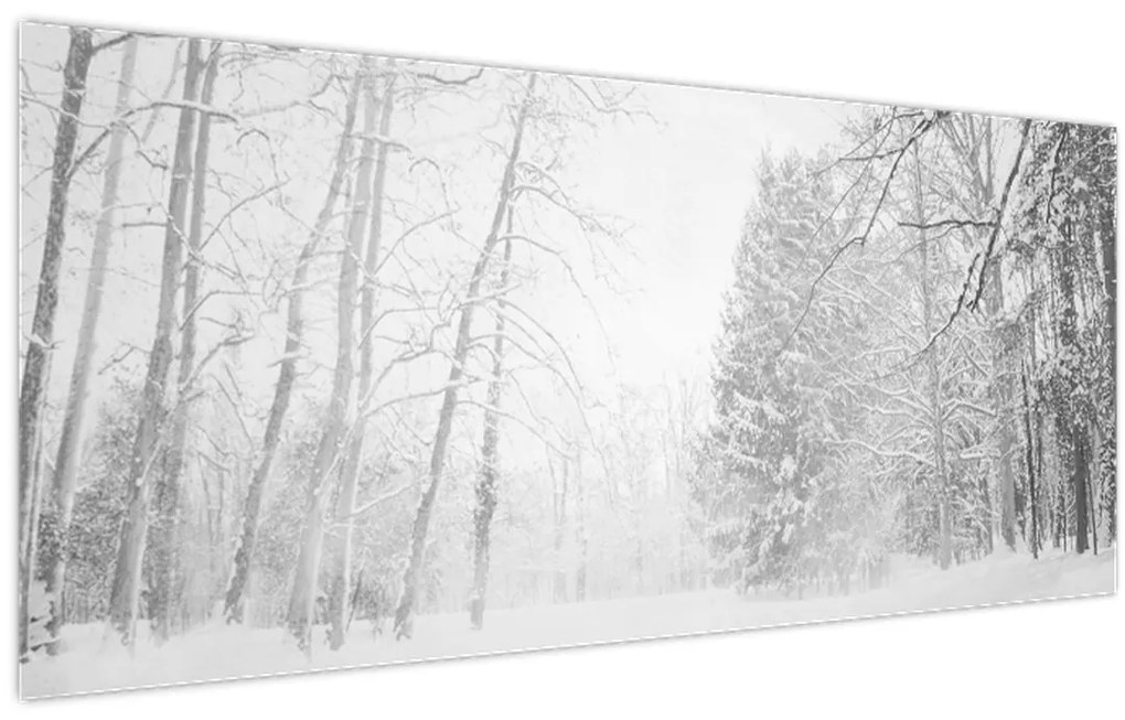 Kép - Fából készült móló télen (120x50 cm)