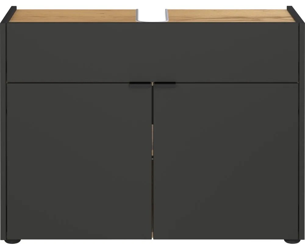 Antracitszürke mosdó alatti szekrény 80x60 cm Forano – Germania