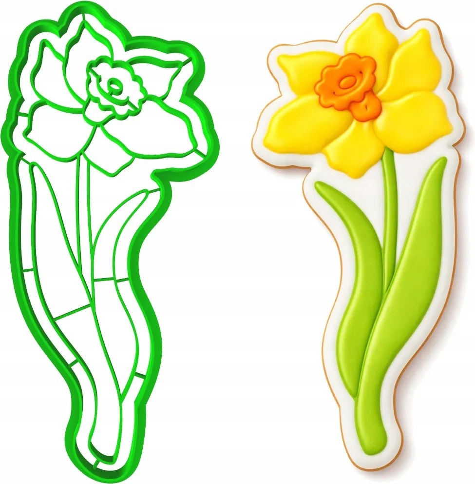 Húsvéti Forma Húsvéti Kivágó Nárcisz virág 15cm