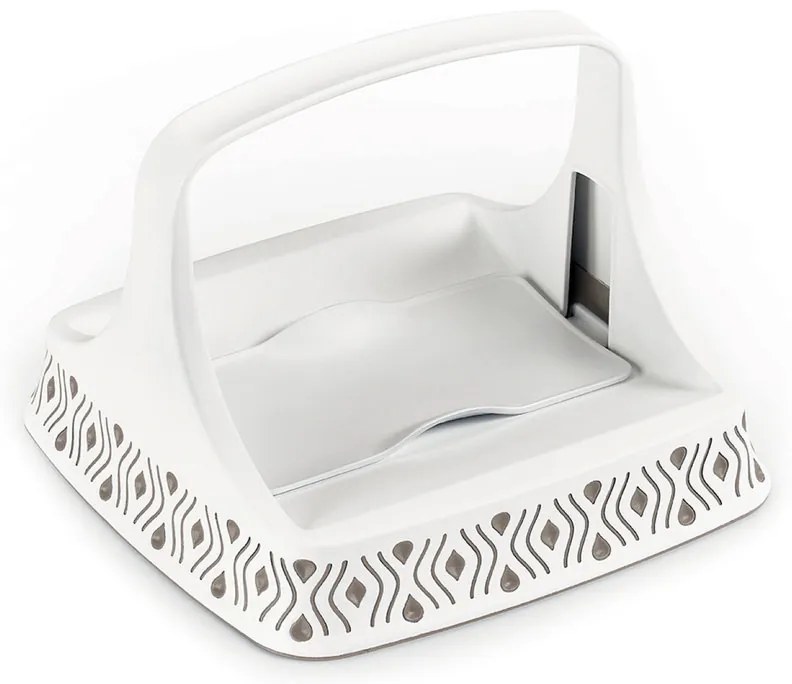 STEFANPLAST Lapos szalvétatartó Tosca fehér/világosszürke