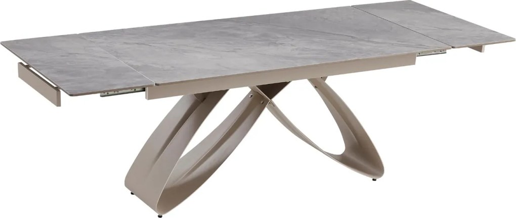 Luigi kerámia kihúzható asztal 160–240 cm, szürke márvány/kasmír színben
