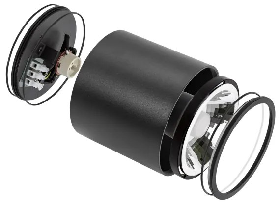 Fürdőszobai spotlámpa CHLOE AR111 1xGU10/12W/230V IP65 kerek fekete