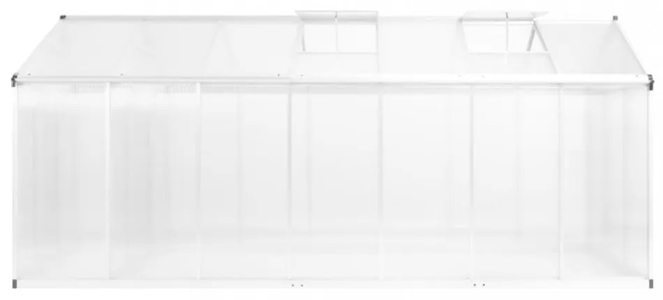 alumínium melegház 421 x 190 x 195 cm 15,6 m³