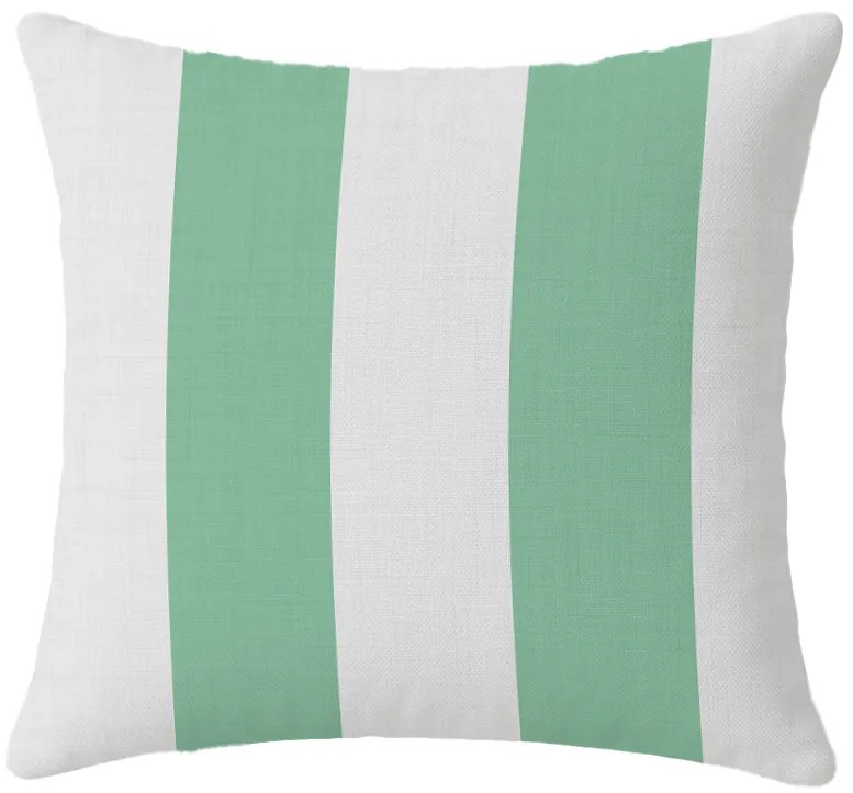 2 darabos dekoratív párnahuzat készlet STRIPES 45x45 cm, fehér-zöld