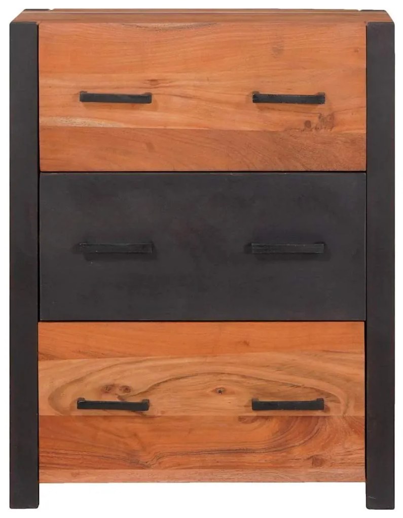 Buffetek és oldalszekrények Barna 55 x 30 x 75 cm tömör akácfa
