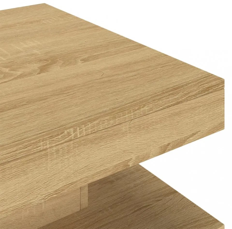 világosbarna MDF dohányzóasztal 60 x 60 x 35 cm