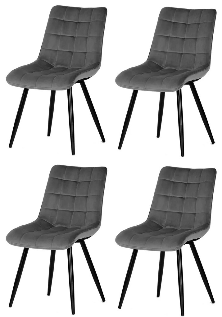Étkezőszék garnitúra CT-384 GREY4, 4 db