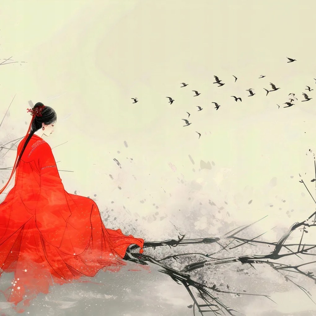 Poszter 20x20cm Diva az ágakon