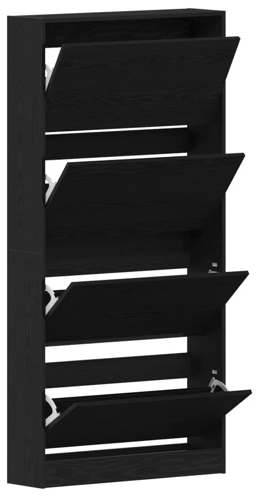 Cipőszekrény Fekete tölgy Műszaki fa 80 x 21 x 163.5 cm Tartós