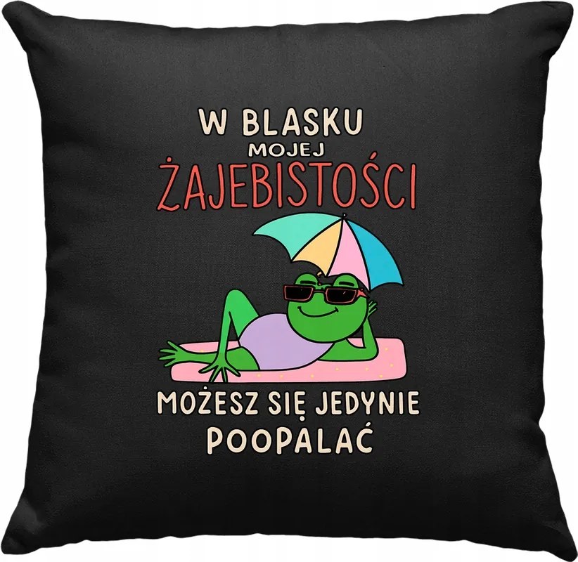 Béka párna vicces az én ragyogásomban Fekete