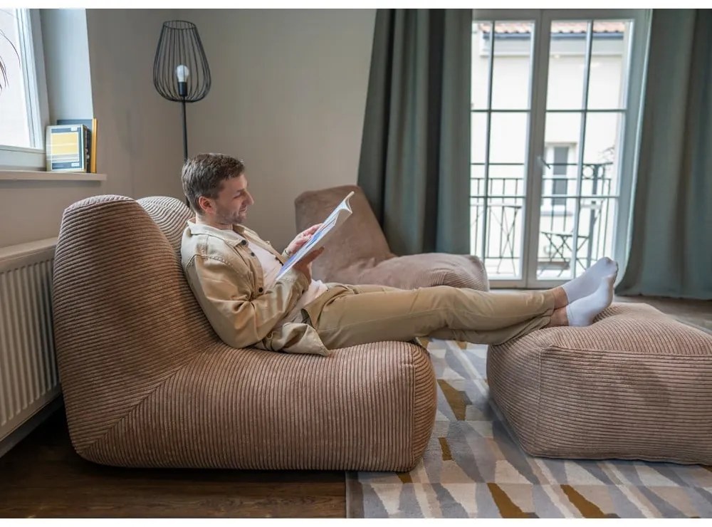 Mentazöld kordbársony babzsákfotel Tube 100 – SLOWDOWN