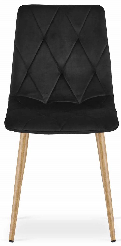 Fekete bársony étkezőszék LIBRA