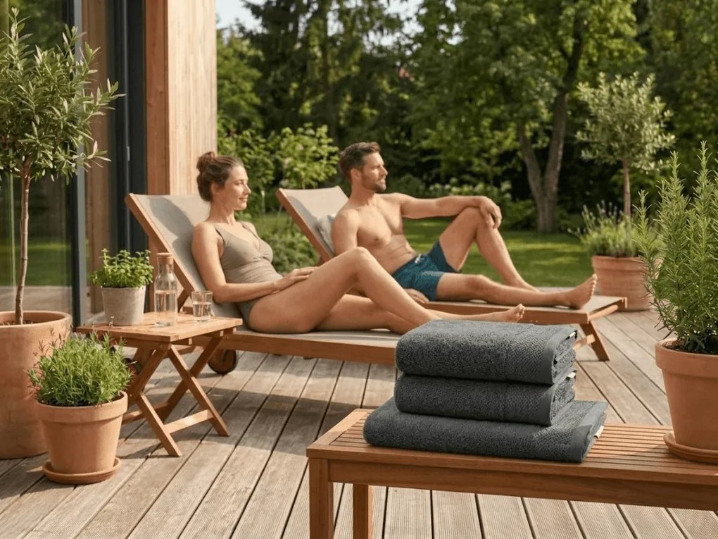 Ručník CLYR 50x100 cm sötétszürke, 100% pamut