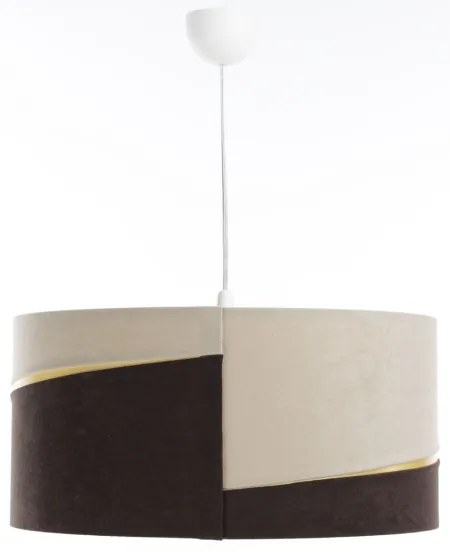 Csillár zsinóron SWING 1xE27/60W/230V barna/bézs/arany