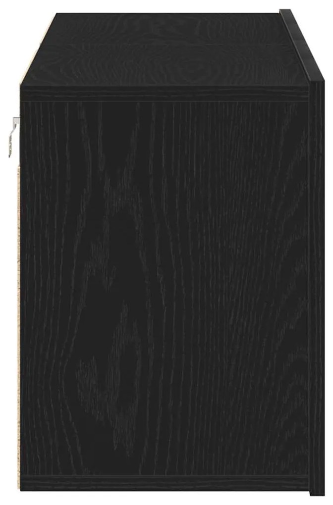2 db fekete tölgyfa TV-szekrény 120 x 30 x 41 cm