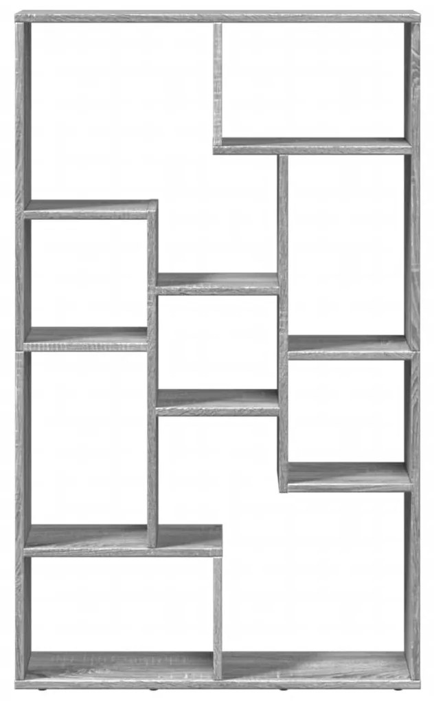 szürke sonoma színű szerelt fa könyvespolc 72 x 20 x 120 cm