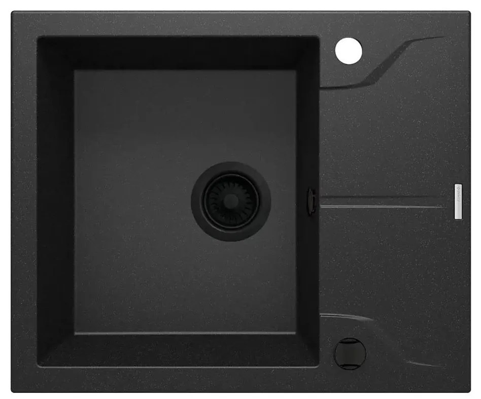 Deante ZQN_G11A - Mosogató ANDANTE 49x59 cm gránit/fém grafit