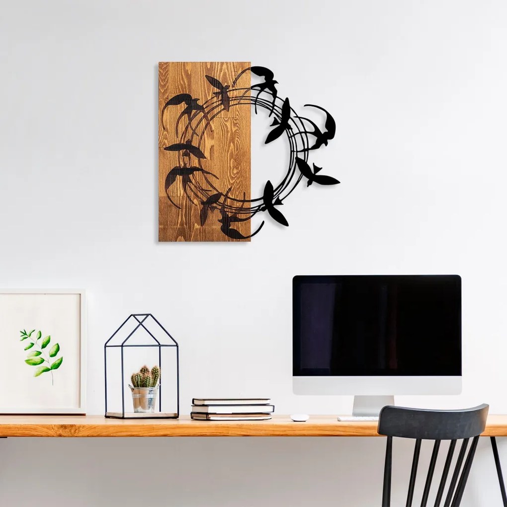 Spiral fém fa fali dekoráció, 58×58 cm – TR891TNL2367