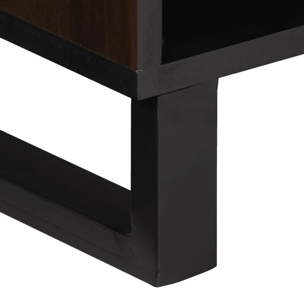 barna tömör mangófa TV-szekrény 100 x 34 x 46 cm