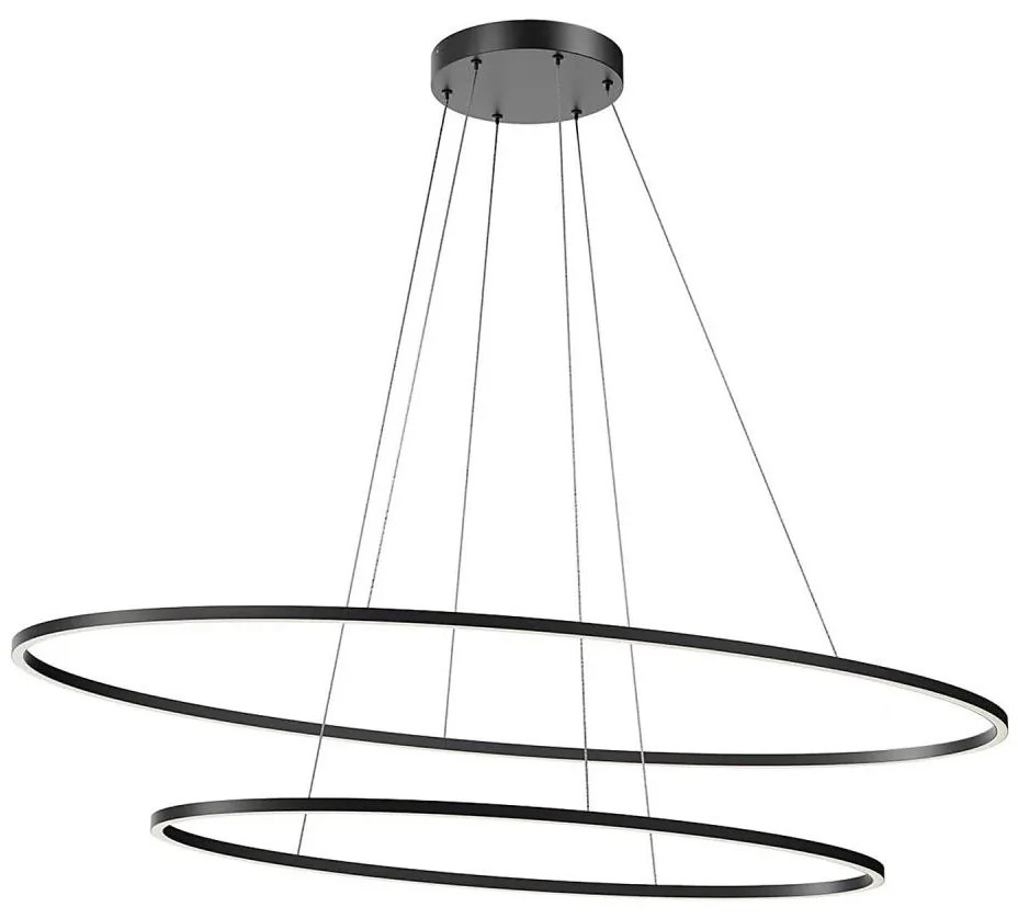 Redo 01-3343 - LED fényerőszabályozható kábeles csillár LEO LED/115W/230V fekete