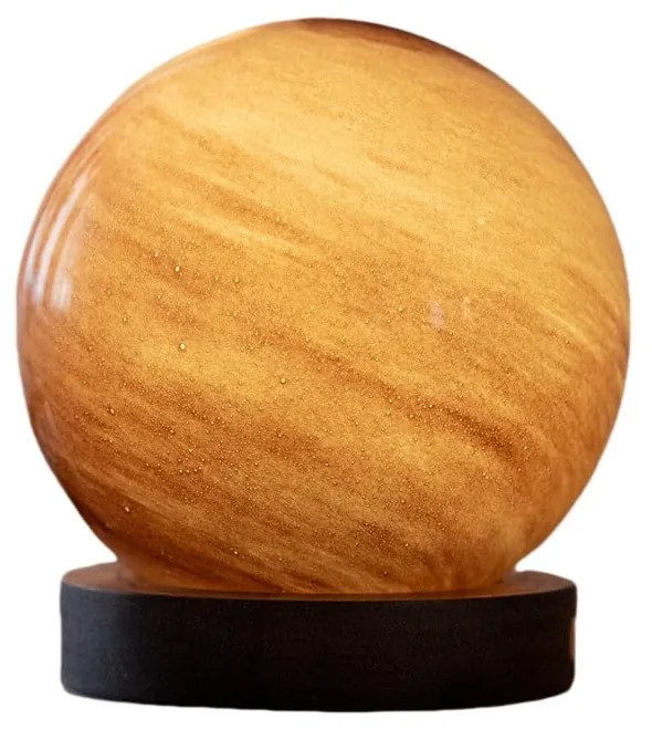 Sötétbarna USB fénydekoráció ø 8 cm Sand Storm – Gingko